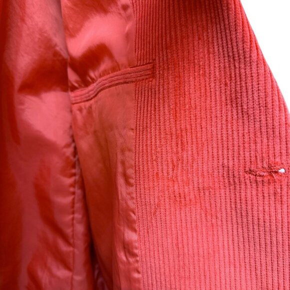 Adidas Corduroy Boyfriend Blazer Small Coral Womens Jacket Logo Oversized NWOT - Picture 14 of 16